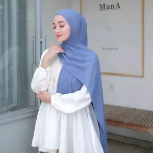 Hijab Pashmina Ceruty Babydoll - Denim