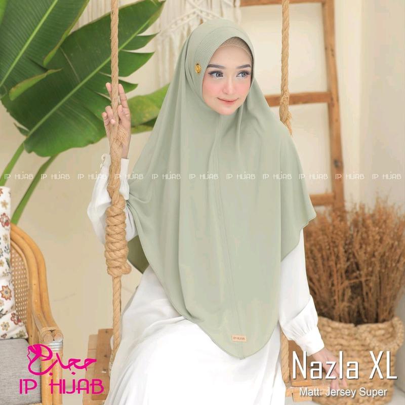 Nazla - Hijab Instan Size XL Bahan Jersey Premium Hijab Santai Lembut Panjang Muslim 5