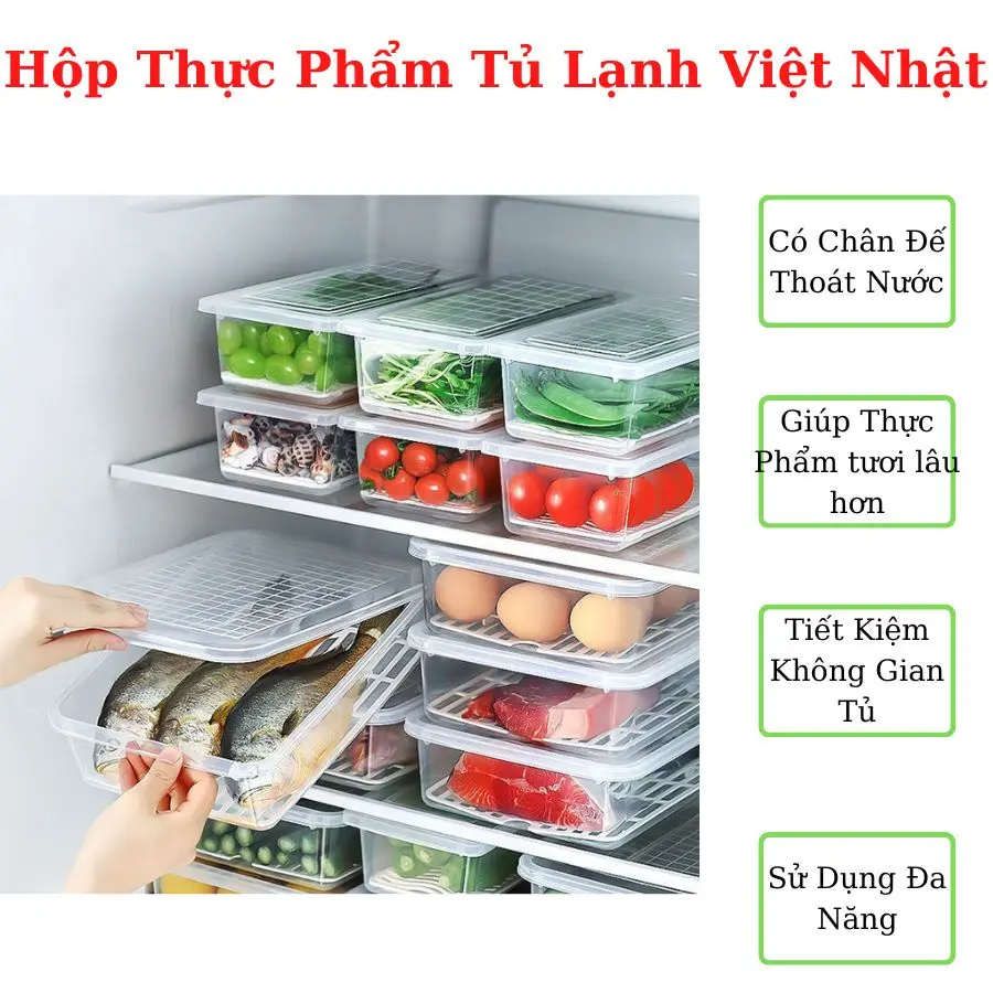 Hộp Nhựa Đựng Thực Phẩm Tủ Lạnh, Hộp Tủ Lạnh Đa Năng Cao Cấp , Hộp Bảo Quản Thực Phẩm Tươi Lâu- Darling Home