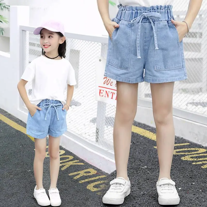Quần Short Denim Mùa Hè, Phong Cách Hàn Quốc, Dành Cho Bé Gái, Thời Trang Mới, Có Thể Mặc Ngoài Trời, Quần Short Trẻ Em, Mỏng, Thích Hợp Cho Trẻ Em Trung Và Lớn, Quần Short Dễ Phối Đồ 2