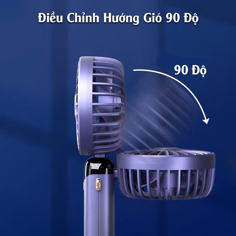 ￼Quạt cầm tay tích điện dung lượng p..i...n khủng 5000 mAh , quạt mini 5 tốc độ gió linh hoạt 6