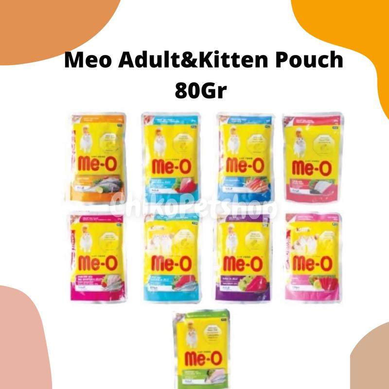 Makanan Kucing Me-O Pouch Wet Food Kitten Dan Adult 80gr | Meo Pouch 80 gr 0
