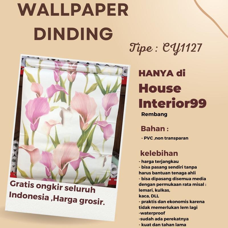 Paket 2 roll Wallpaper dinding 10m x 45 cm Wallstiker Dinding Wallpaper 5