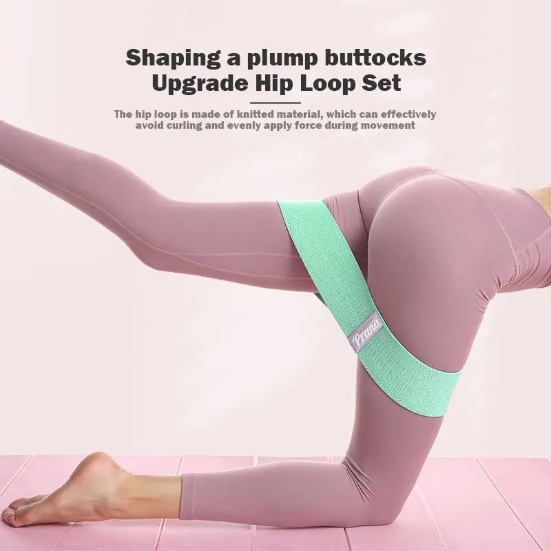 PRANA Tali Yoga Hip Bands Resistance - Alat Fitness Outdoor Gym Resistensi Tali Olahraga Perut Dengan 3 Level Size PN-FBB5083-5085 4