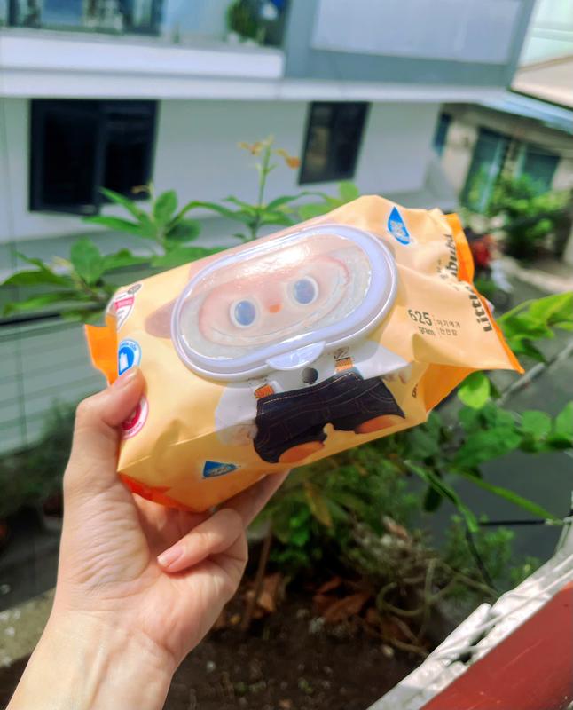 Combo 10 gói Khăn giấy ướt Labubu không mùi (650g / 1gói), khổ giấy lớn và dày đa năng tiện lợi - Hie en Kids 3
