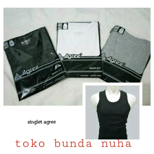 SINGLET PRIA  AGREE.SA004.KAOS DALAM COWOK.
