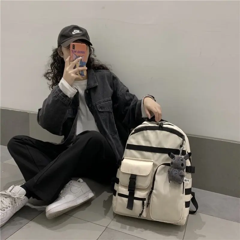 Balo nam nữ nhiều ngăn đi học, đi du lịch Bag Backpack Đeo Vai 3