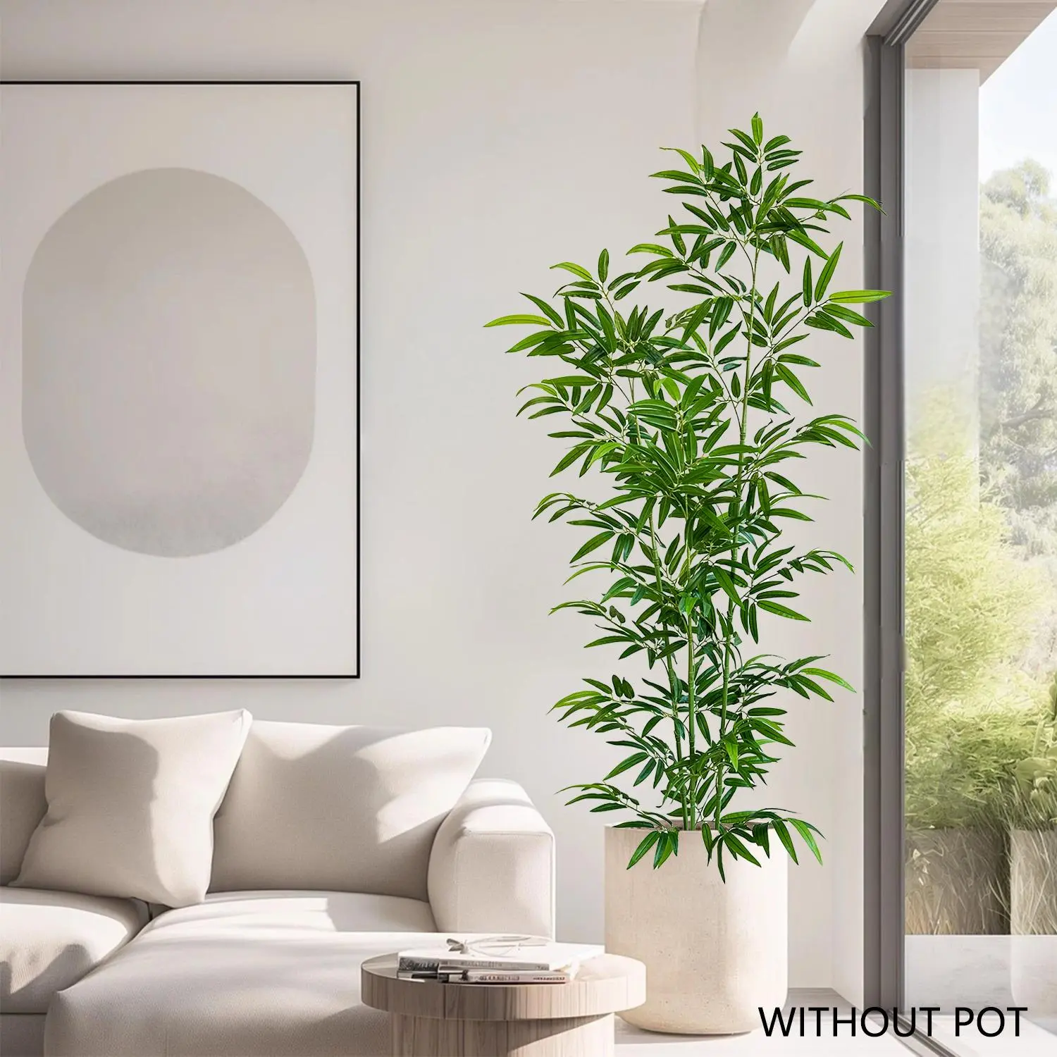 Artificial Bamboo Plant, 3 Counts/set Faux Plant without Pot, Modern Simple Fake Plant & Decorative Plant for Home Interior Office Wedding Graduation Party Decor
