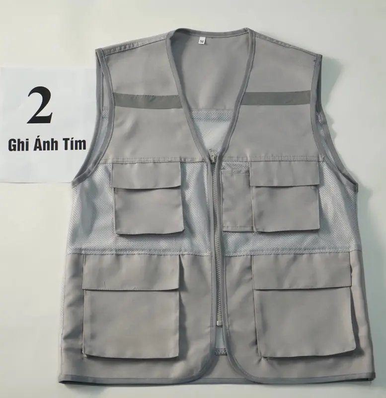 ÁO GHI LÊ PHẢN QUANG BẢO HỘ LAO ĐỘNG , ÁO KỸ THUẬT ,KỸ SƯ MÀU GHÍ ÁNH TÍM Menswear Nam 1