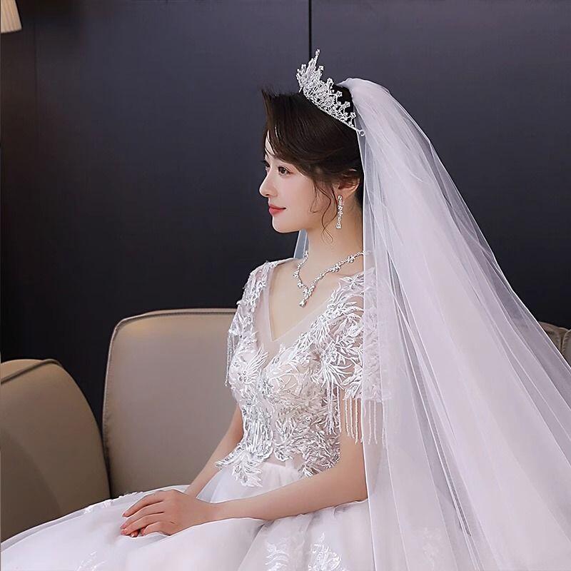 Bride, Wedding Dress, Marriage Certificate Registration, Small Headdress, French Simple Proposal, Photography Props black  veil  bride lace pakai  gandik  pengantin headdress 0
