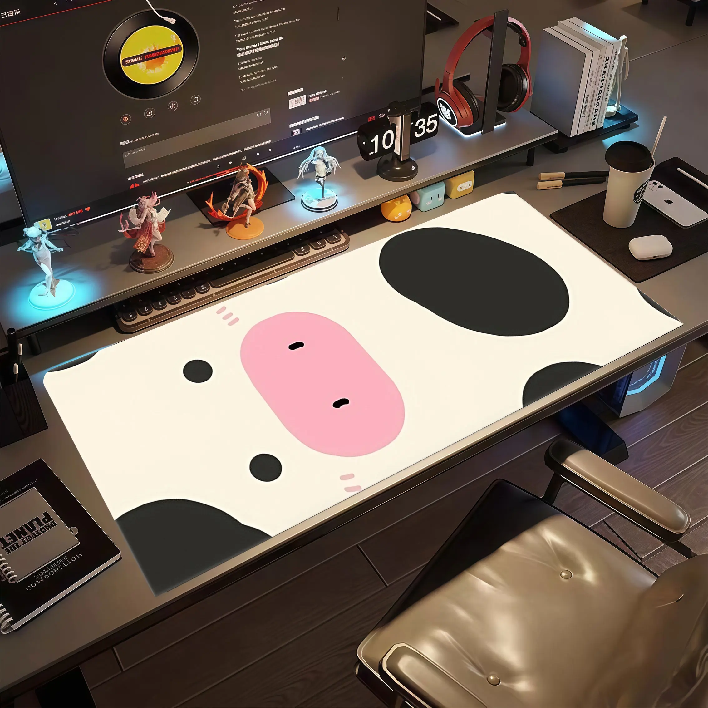 Mouse Pad Kecil untuk laptop anime besar aesthetic besar gaming lebar panjang plus karet keyboard panjang lucu hemmed deskmate licin anti slip komputer viral stylish