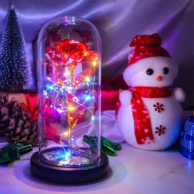 Galaxy Glass Rose Flower, Forever Eternal Crystal, Light Up Rose In Glass Dome, Birthday Gifts For Mom, Her, Grandma, Wife. 4.9 ౹ 86 Sold.