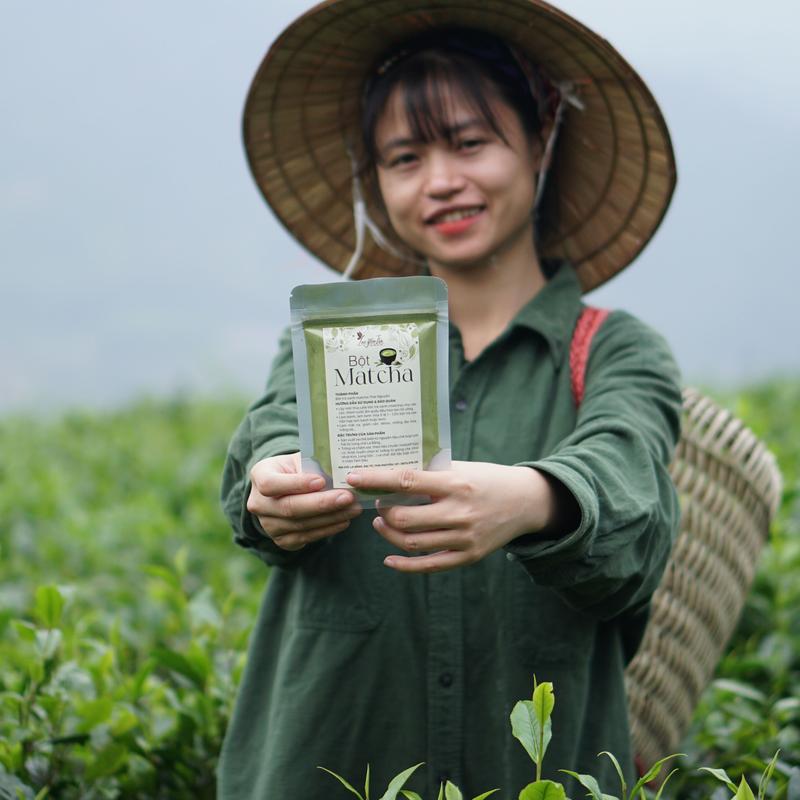 Bột Trà Xanh Matcha Uống, Đắp Mặt Thái Nguyên Thượng Hạng 100gr - Lạc Yến Trà