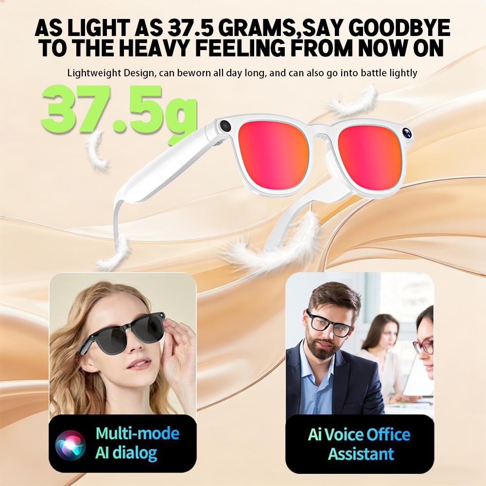 Smart Ai Glasses 1200w HD Camera Photo Translation Video Recording Calling Wi Fi Transmission Suitable For Both Men And Women - Image 5
