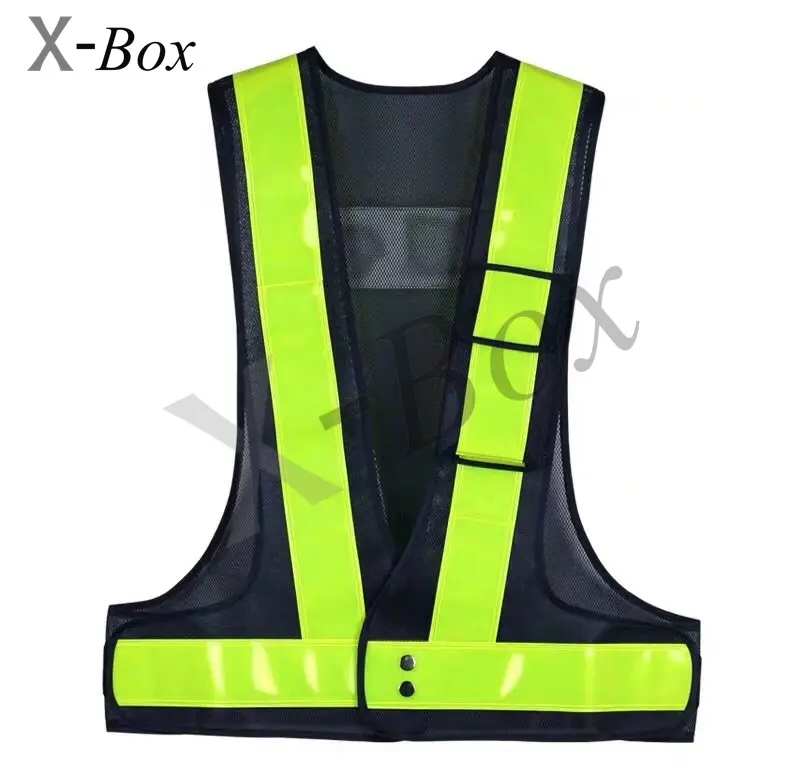 X-Box，Reflective Vest เสื้อกั๊กสะท้อนแสง,ความปลอดภัยเสื้อกั๊กสะท้อนแสงเห็นได้ชัด ชุดปั่นจักรยาน เสื้อจราจร เสื้อกั๊กจราจร