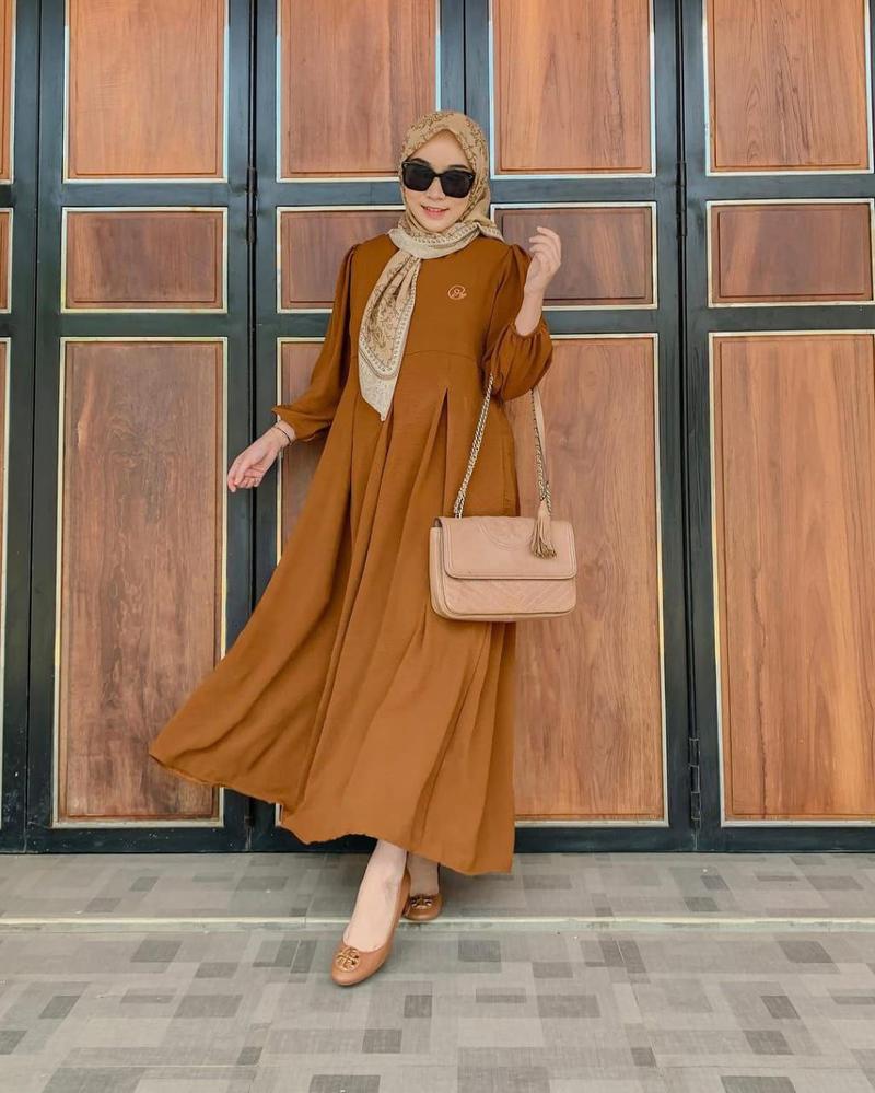 Product Introduction of gamis karin model terbaru 2025 crinkle airflow premium Dress Balon Wanita 21
