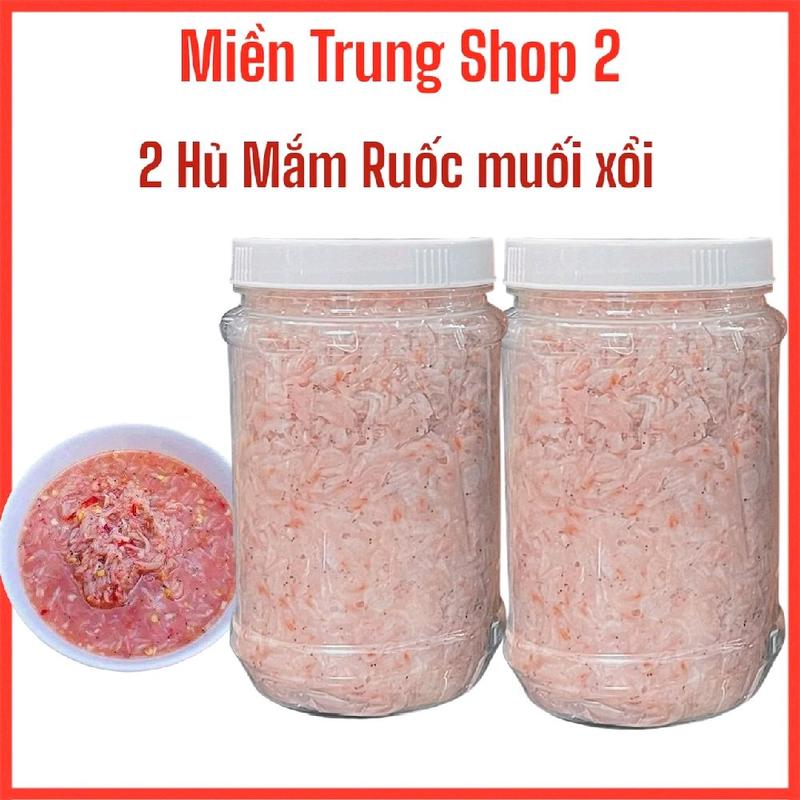  1Kg,Combo 2 Hủ Mắm Ruốc Muối Xổi nguyên chất Bình định   500g 1hủ  đặc sản mắm mắm miền trung Thức Ăn Food Ăn Vặt 