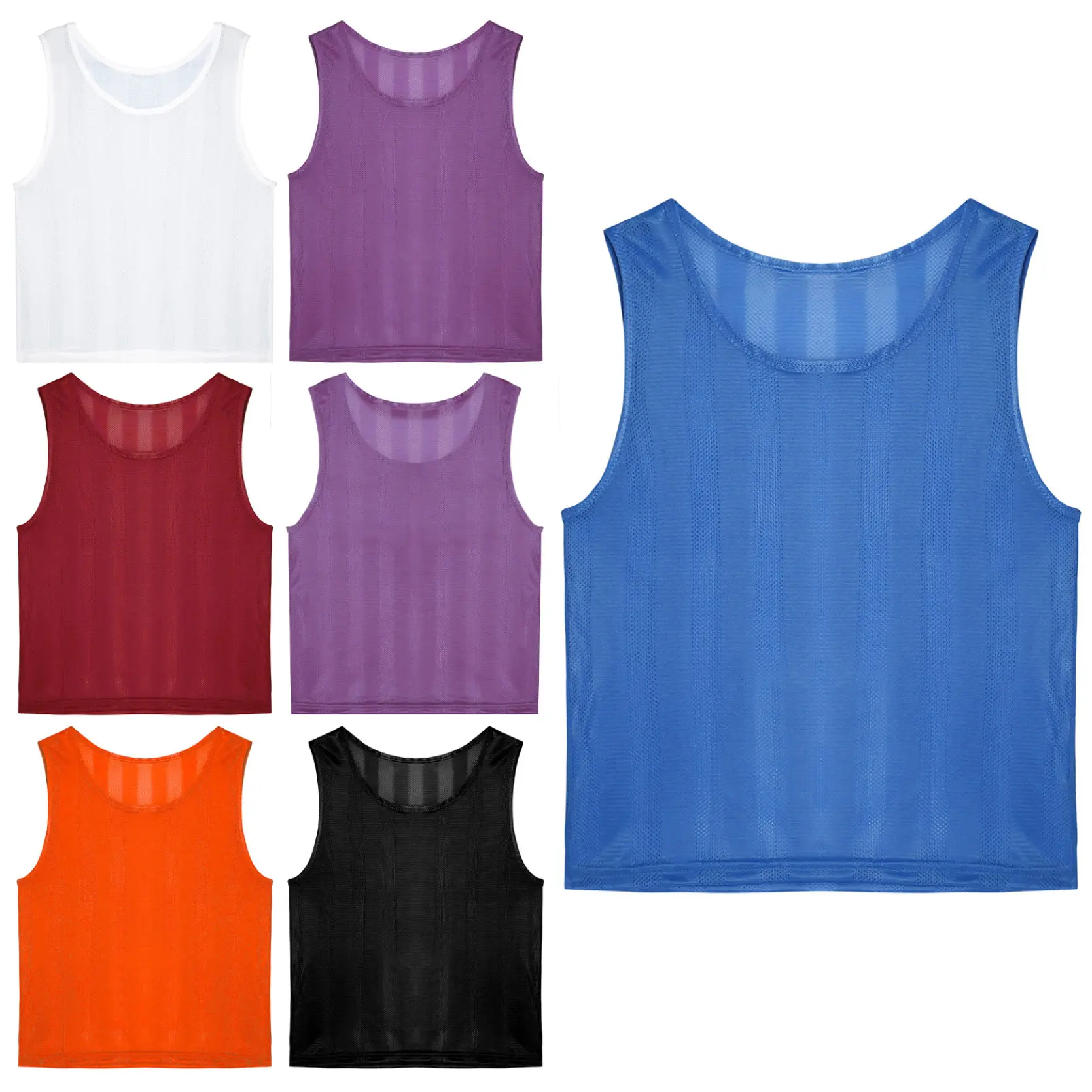 Áo Vest Tập Luyện Chiến Đấu Thể Thao, Unisex, Dành Cho Trẻ Em, Chất Liệu Lưới, Thích Hợp Cho Bóng Rổ Và Bóng Đá, Áo Ba Lỗ Jersey Tập Luyện, inlzdz