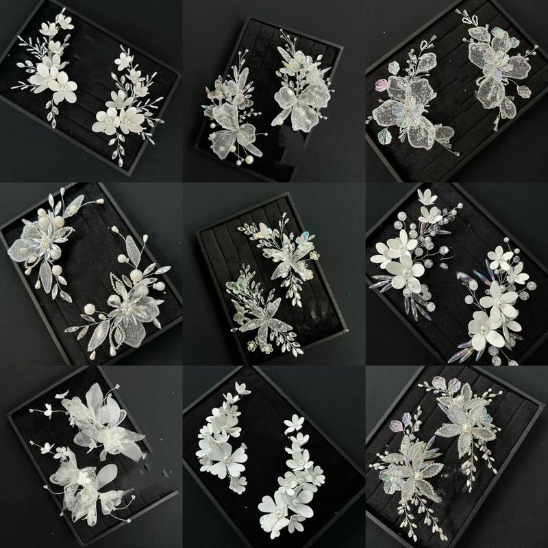 Bộ cài tóc cô dâu nhẹ nhàng cho các dâu ngày cưới xinh kẹp tóc búp bê nắm đầu