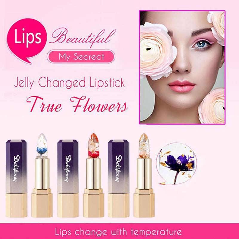 Product Introduction of New Temperature Change Moisturizing Lipstick 1pcs Lipstick Flower Jelly Color Changing Lipstick W4Y1 22