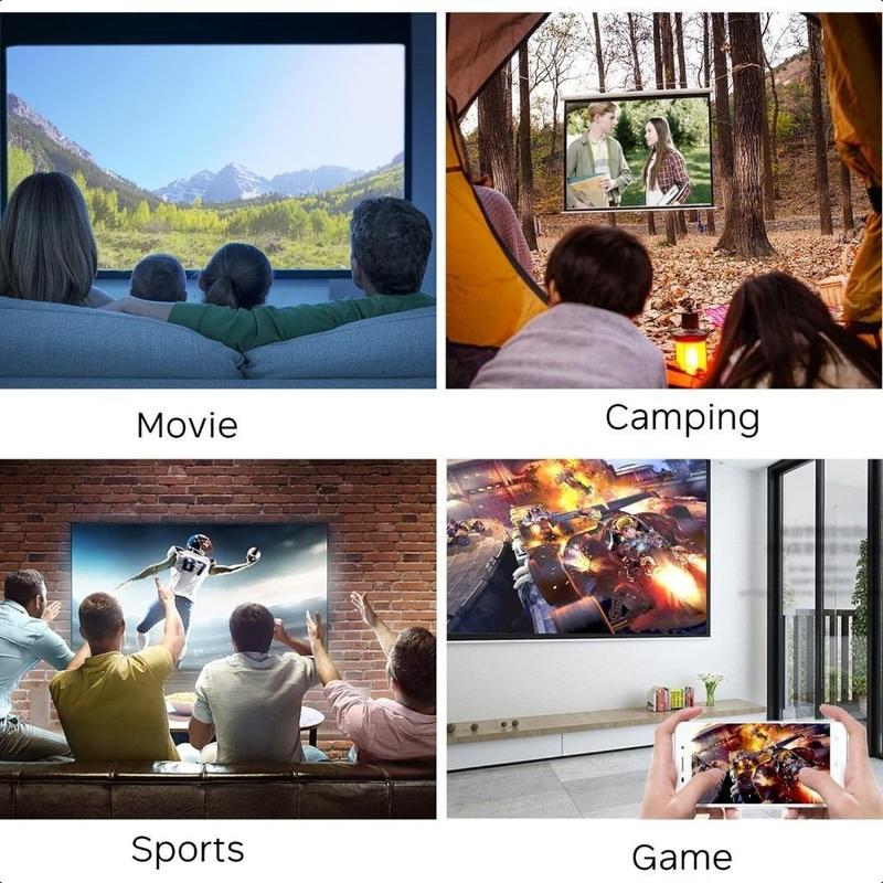 YG300 Máy chiếu mini, máy chiếu Full HD kết nối không dây qua Wifi - Máy chiếu đa phương tiện chất lượ Projector 8