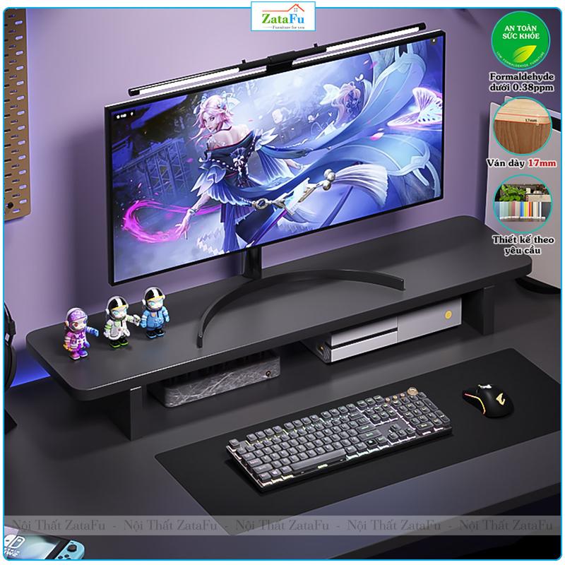  Kệ Để Màn Hình Máy Tính Size Lớn Decor Bàn Làm Việc Ván Dày 17mm KVT-04 