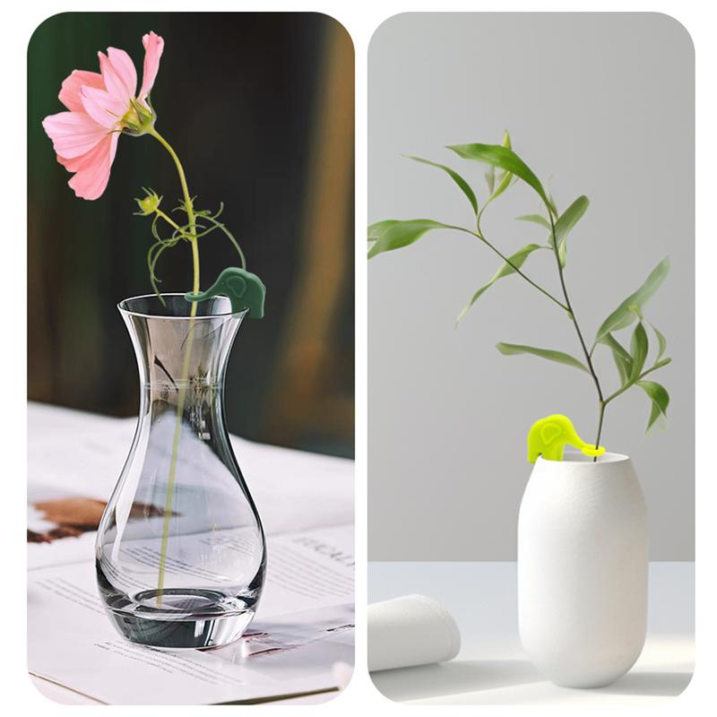 Product Introduction of 2pcs/set Cute Animals Plant Support Frame Elephants Durable Green Plant Decorations Silicone Plant Propagation Buddy Floral Supplies 17