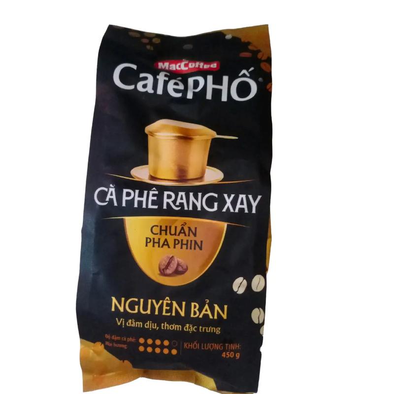 Cafe phố cà phê rang xay chuẩn pha phin nguyên bản vị đặm dịu, thơm đặc trưng 450g