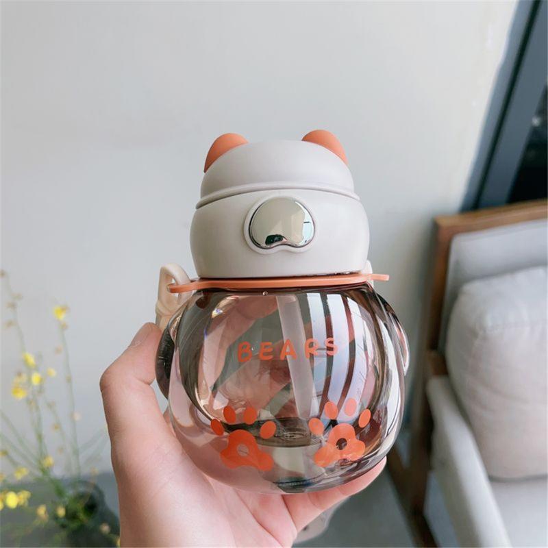 Cute Portable Childrens Sippy Cup, Fashionable Portable Handle Design, Coffee Cup, Cartoon Childrens Water Cup, Portable And Large Capacity 6