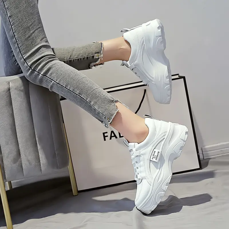 Giày thể thao nữ đế cao mẫu siêu nhẹ Sneaker Sport Cao Su 8