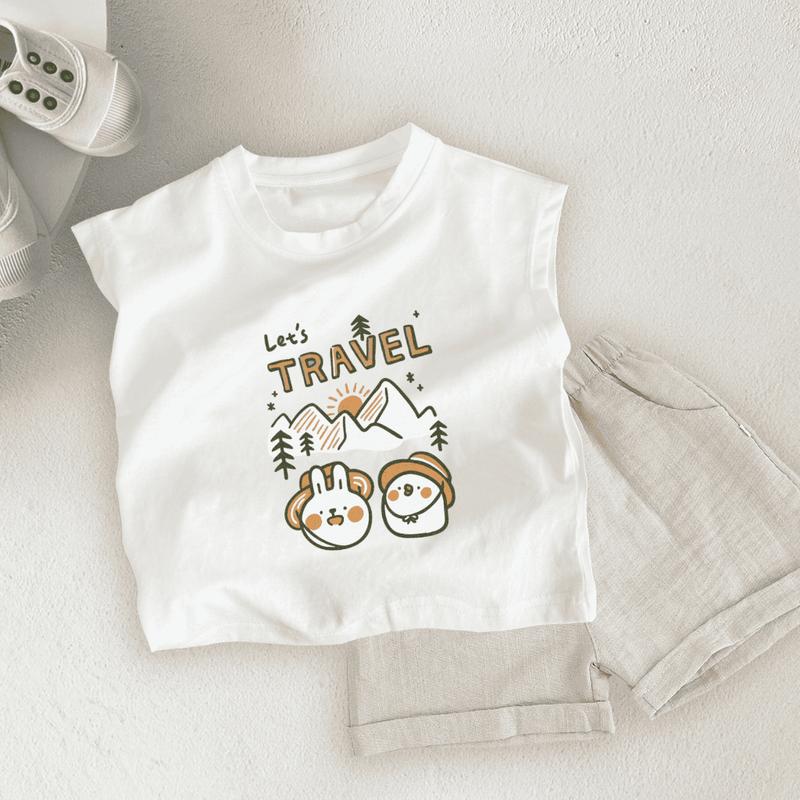 Áo thun trẻ em sát nách Elio, áo thun sát nách cho bé 7kg đến 30kg TANKTOP67