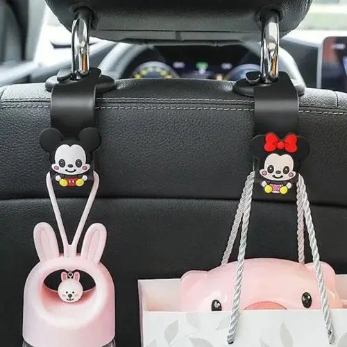 Móc treo đồ sau ghế ô tô họa tiết hoạt hình 3D đáng yêu - Phụ Tùng - Nội Thất