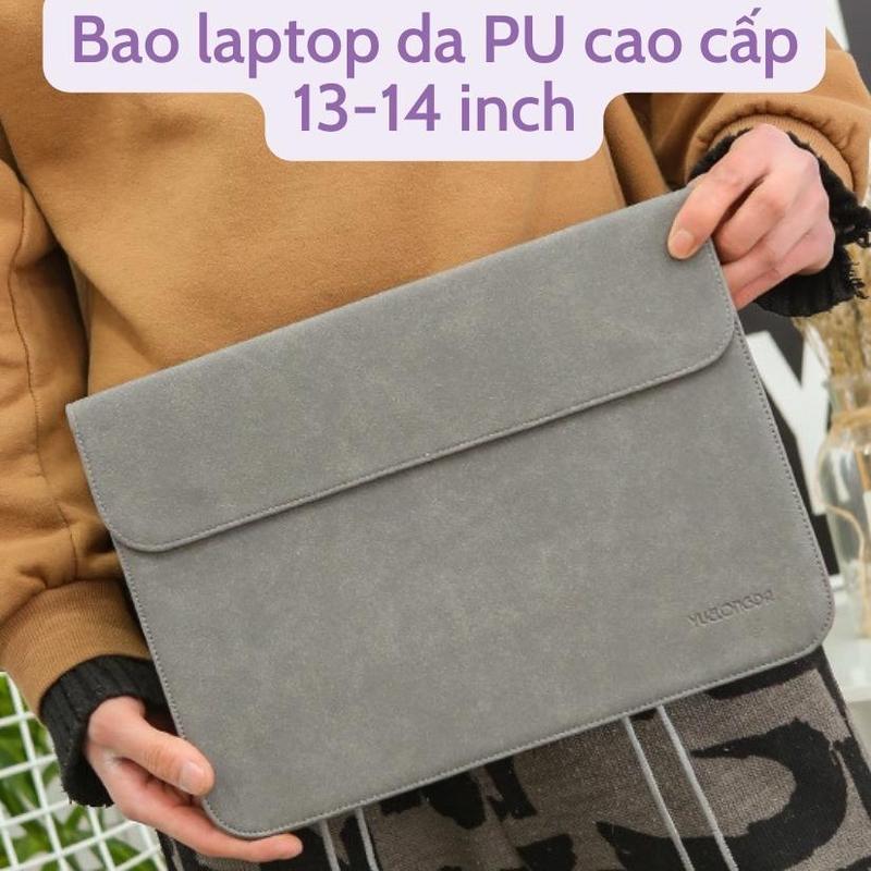 HCM - Túi đựng bảo vệ cho Macbook Air Pro Asus Acer 11.6 / 13.3 / 14 Da cao cấp nhiều màu Bao Laptop Nam Bag Đựng Laptop