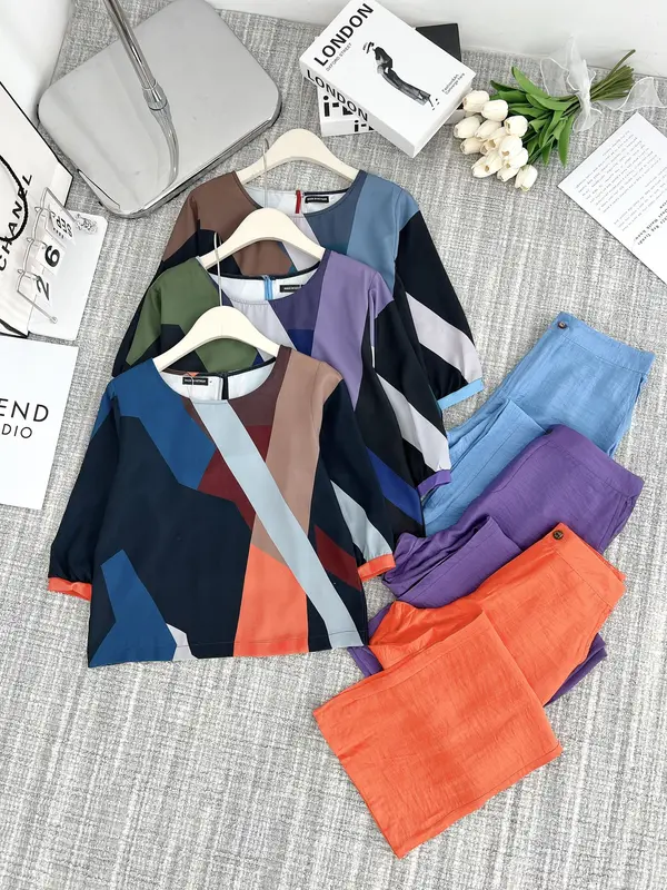 Set Bộ Nữ Thiết Kế, Thời Trang Cao Cấp, Bộ Pháp Phục, Quần Dài, Mã R4 7
