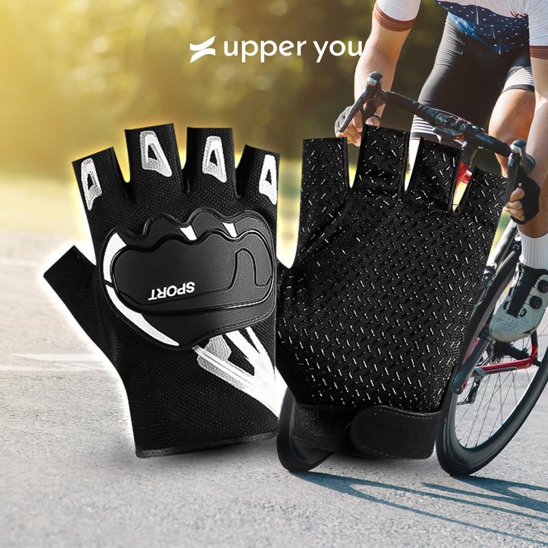 Găng Tay Lái Xe Cho Nam Thiết Kế Hở Ngón Cao Cấp Upper You Có Silicon Chống Tuột Đi Đu lịch Đi Phượt - GLM01