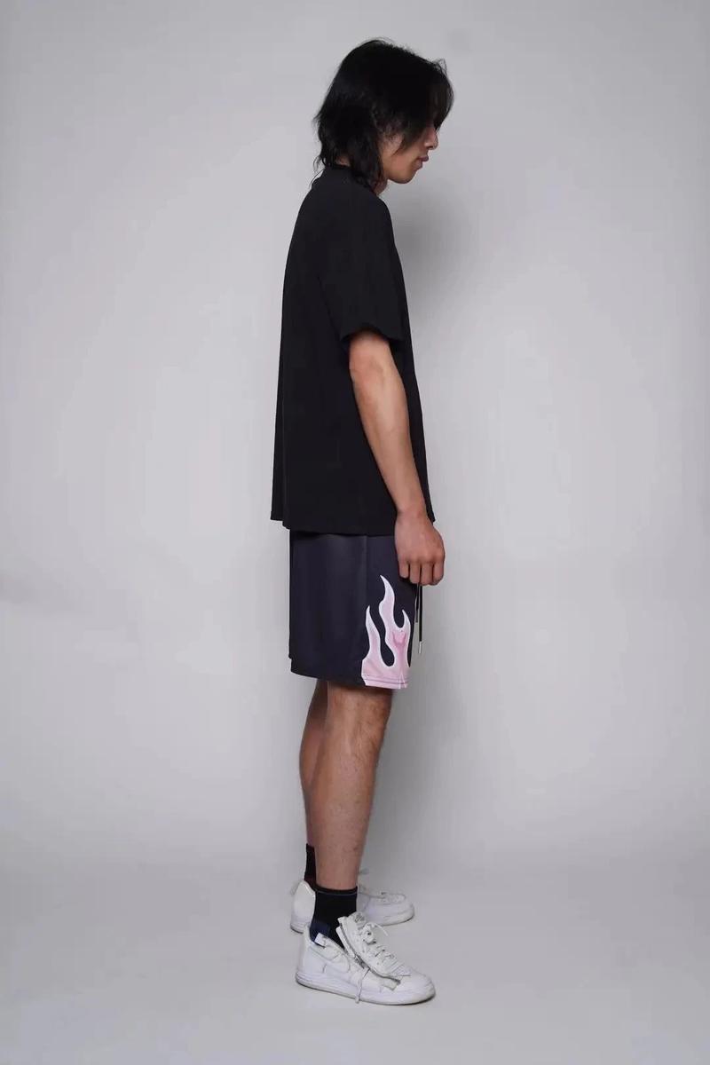 Product Introduction of Kinetic Shorts for Men, Fashion Brand Flame Shorts for Fitness Running Basketball Mesh Quick Dry Casual Summer 5