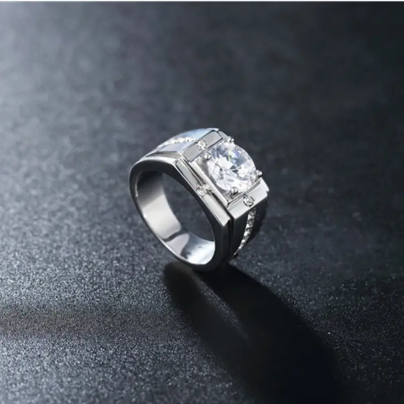 Nhẫn Titan Nam Đính Đá Sang Trọng Titan Ko Đen TT4680 6