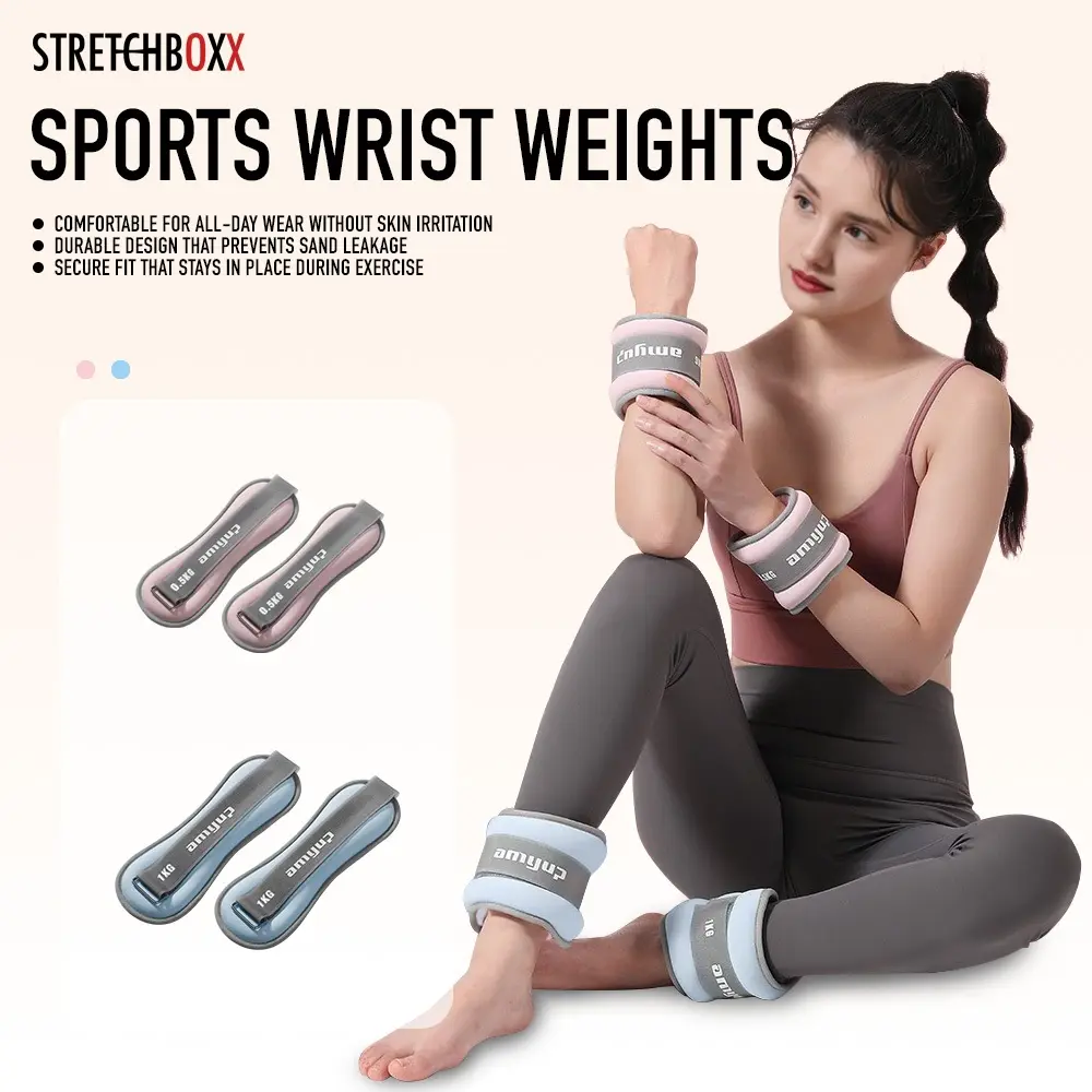 StretchBoxx Premium Ankle & Wrist Weights | Breathable Design with Iron Sand Filling