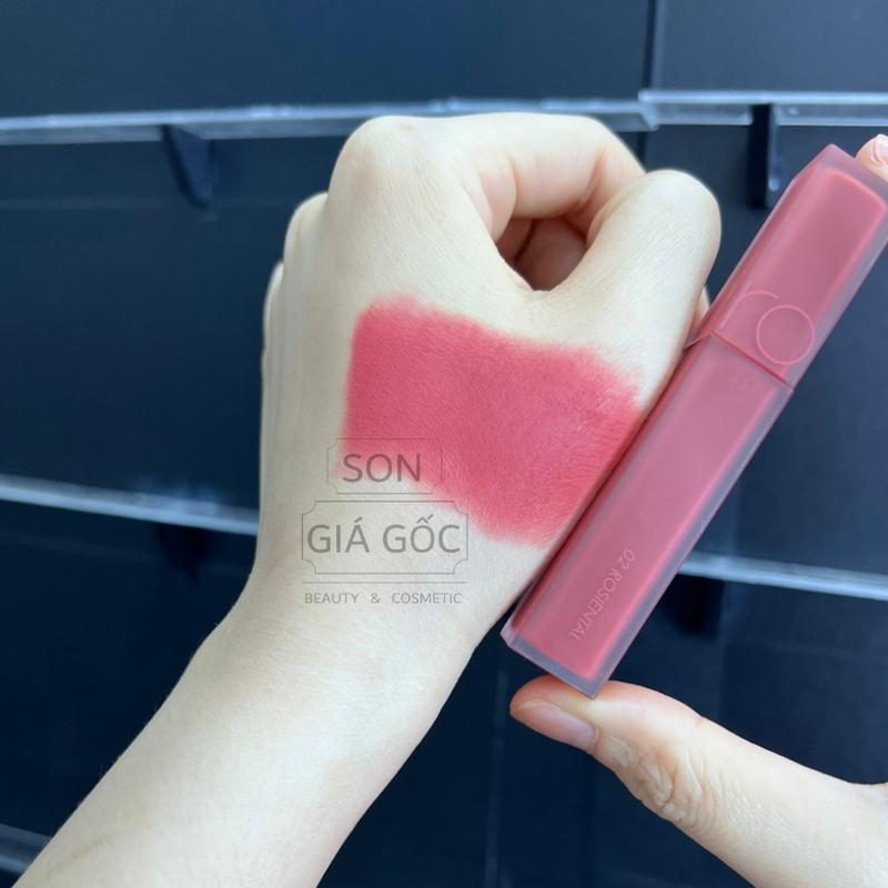 Son Romand Blur Fudge Tint 02 #Rosiental màu cánh hoa hồng khô