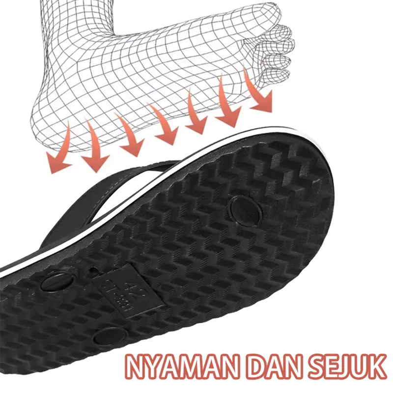sandal pria keren sandal jepit pria sandal laki laki kekinian anti licin sandal casual pria ruangan sandal karet pria 4