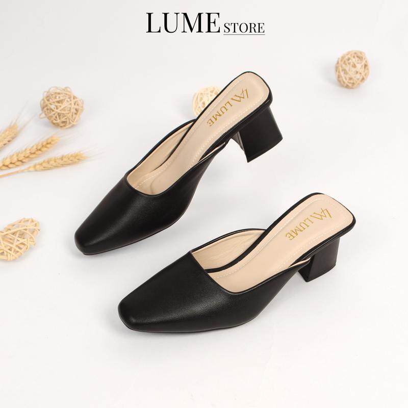 SỤC TRƠN MŨI VUÔNG ,Đế Cao 3cm và 5cm, Da PU Cao Cấp, Đế Cao Su Non Chống Trơn Trượt, Đêm Lót Cực Êm Chân, Chuẩn Size Nữ DéP Shoes GiàY guốc caogót giàybệt hởgót guốcbệt 3phân giay suc