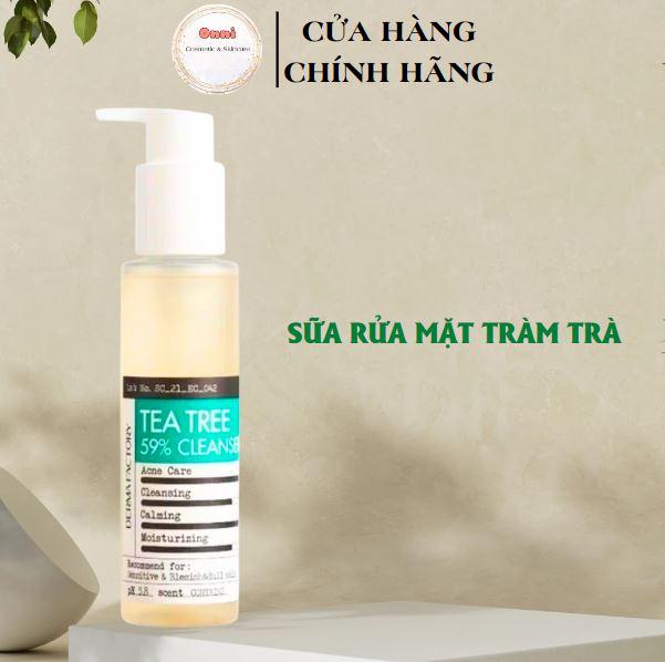 D10_Sữa rửa mặt Tràm Trà Tea Tree 59% Cleanser 150ml ,Derma Factory