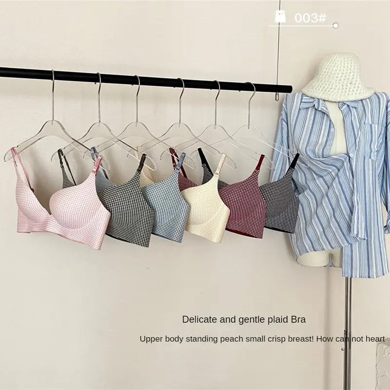Áo Ngực Liền Mạch, Dành Cho Phụ Nữ, Mềm Mại, Kiểu Lưới Cúp Ngực 1 / 2, Áo Ngực Nâng Ngực, Áo Ngực, Thoải Mái, Vô Hình, Không Dây, Đồ Lót Đơn Giản 4