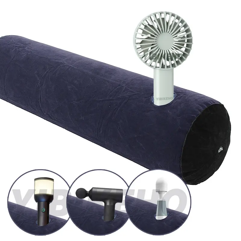 Gối hơi cắm trại đa năng có lỗ di động, giặt được, hỗ trợ cổ và cột sống - Xanh đậm Đồng Bi Camping Nam 1
