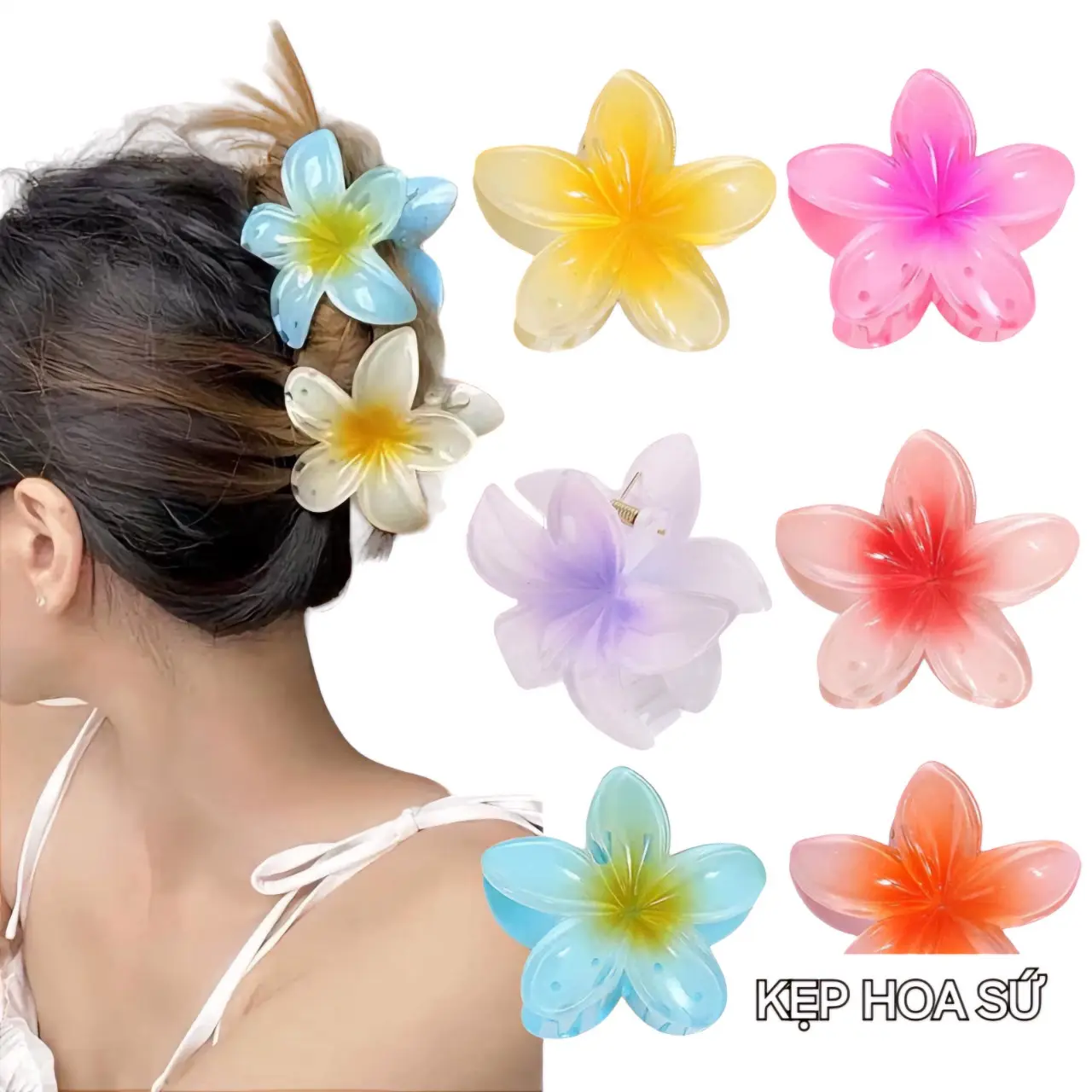 Cài tóc hoa sứ Hair Accessories-Hair Clips & Hair Pins Nữ Women Cua