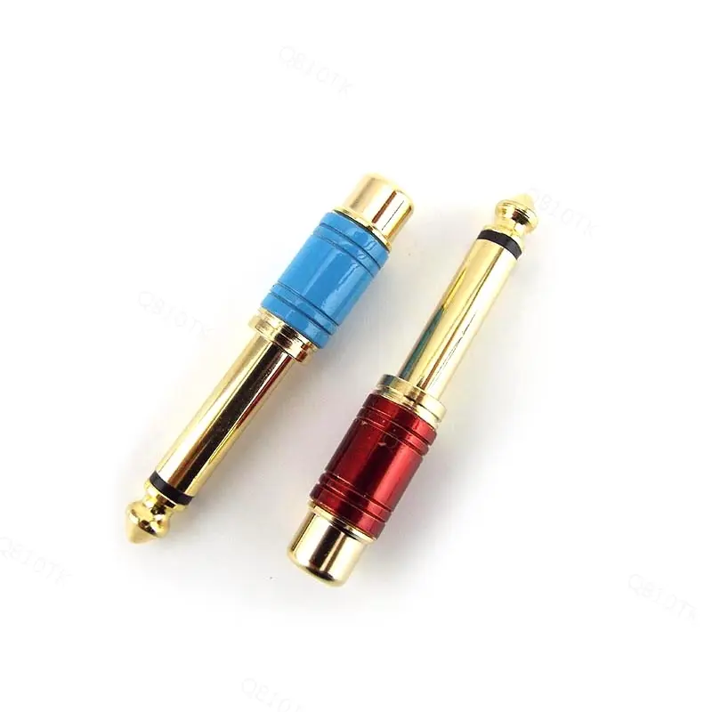 Bộ Chuyển Đổi Âm Thanh, Phích Cắm Mono Nam Giắc Cắm 6.5Mm Sang RCA Nữ, Đầu Nối Mạ Vàng, Ổ Cắm 6.35Mm Âm Thanh, Bộ Trộn Âm Thanh 1 / 4 ", VNB10 0