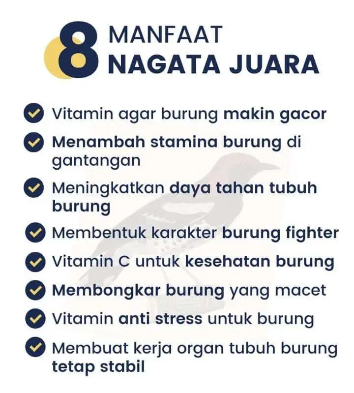 Nagata Juara Vitamin Burung Kicau 1 Botol Penggacor Burung Kicau Di Gantangan 1