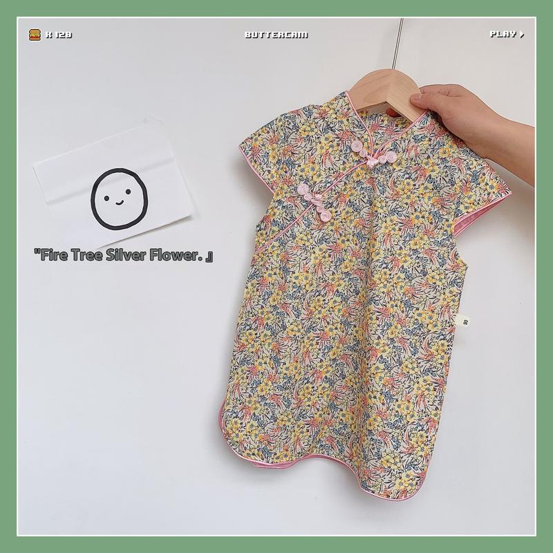 Product Introduction of Girls' Chinese Style Retro Hanfu Summer Children's Fashionable Cheongsam Dress Baby Skirt Cross-border One-piece Dropshipping 28