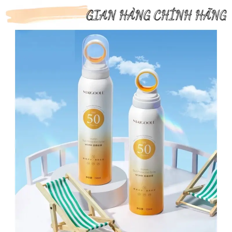 Xịt Chống Nắng Maigoole/VSZE Chống Tia Cực Tím Nâng Tông Sáng Da SPF50 PA+++ 150mL