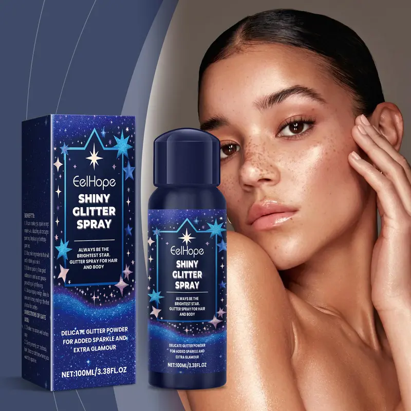 Glitter Spray, Long Lasting Body Glitter Spray, Body Makeup for Women & Girls, Cosmetic Product for Party, Festival, Daily Use 2